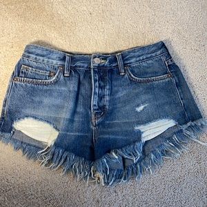 Free people button up shorts size 26